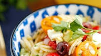 Greek Orzo Pasta Salad with Feta Cheese & Kalamata Olives Greek Orzo Pasta Salad with Feta Cheese & Kalamata Olives