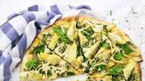 Spinach Artichoke Pizza (vegan) Spinach Artichoke Pizza (vegan)