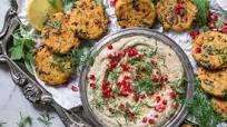 Vegan Millet Patties with Creamy Baba Ghanoush Vegan Millet Patties with Creamy Baba Ghanoush