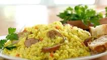 Johnsonville Three Cheese Italian Style Chicken Sausage and Yellow Rice Johnsonville Three Cheese Italian Style Chicken Sausage and Yellow Rice