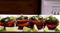 Spicy Tomato Napoleons with Black Beans Spicy Tomato Napoleons with Black Beans