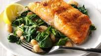 Salmon with Spinach & White Beans Salmon with Spinach & White Beans