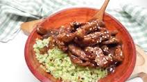 Beef and Riced Broccoli Bowl Beef and Riced Broccoli Bowl