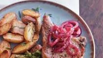 Panfried Pork Chops with Pickled Red Onions and Thyme Panfried Pork Chops with Pickled Red Onions and Thyme