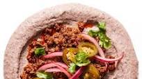 Black Bean Hummus with Beef Taco Topping Black Bean Hummus with Beef Taco Topping