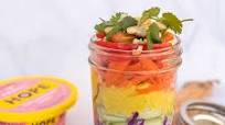 Mason Jar Raw Rainbow Thai Curry Hummus Slaw Mason Jar Raw Rainbow Thai Curry Hummus Slaw