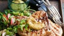 Dijon Pork Chops with Apple Salad Dijon Pork Chops with Apple Salad