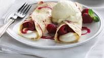 Raspberry Cream Cheese Crêpes Raspberry Cream Cheese Crêpes