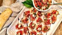 Tomato Bruschetta with Mozzarella and Basil Tomato Bruschetta with Mozzarella and Basil
