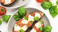 Oven Baked Eggplant with Cheese and Tomatoes {30 Min Keto Recipe} Oven Baked Eggplant with Cheese and Tomatoes {30 Min Keto Recipe}