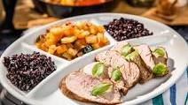 Thyme and Garlic Pork Tenderloin With Ratatouille Thyme and Garlic Pork Tenderloin With Ratatouille
