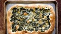Focaccia with Lemony Greens & Parmesan Focaccia with Lemony Greens & Parmesan
