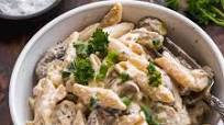 Easy Baked Goat Cheese Pasta with Sausage and Mushrooms Easy Baked Goat Cheese Pasta with Sausage and Mushrooms