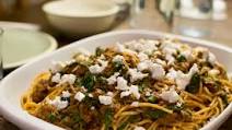 Moroccan-Spiced Meat Sauce with Goat Cheese Moroccan-Spiced Meat Sauce with Goat Cheese