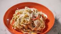 Fresh Fettuccine with Spicy Crab and Spring Onion Fresh Fettuccine with Spicy Crab and Spring Onion