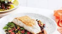 Pan-fried blue-eye with wild rice salad Pan-fried blue-eye with wild rice salad