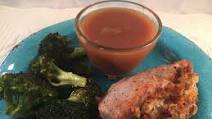 Stuffed Pork Chops, Roasted Broccoli, Applesauce Stuffed Pork Chops, Roasted Broccoli, Applesauce