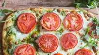 Pesto Pizza with Fresh Tomatoes & Mozzarella Pesto Pizza with Fresh Tomatoes & Mozzarella