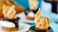 Mini Cheesecakes With Waffle Cone Crust Mini Cheesecakes With Waffle Cone Crust
