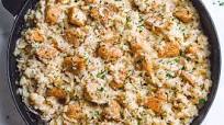 One-Pan Creamy Parmesan Chicken and Rice One-Pan Creamy Parmesan Chicken and Rice