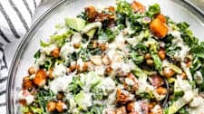 Crispy Chickpea Kale Caesar Salad Crispy Chickpea Kale Caesar Salad
