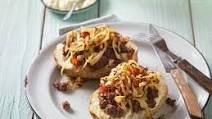 German-Style Beef Sausage Baked Potatoes German-Style Beef Sausage Baked Potatoes