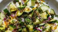 Cucumber Raita Salad Plate Cucumber Raita Salad Plate
