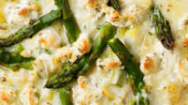 Baked Goat Cheese with Spring Vegetables Baked Goat Cheese with Spring Vegetables