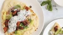 Chicken Naan Wraps with Cucumber Raita Chicken Naan Wraps with Cucumber Raita