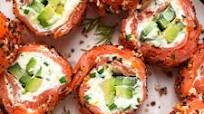 Smoked Salmon Sushi Roll Ups with Citrus Soy Sauce Smoked Salmon Sushi Roll Ups with Citrus Soy Sauce