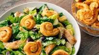 Chopped Caesar Salad with Puffed Croutons Chopped Caesar Salad with Puffed Croutons