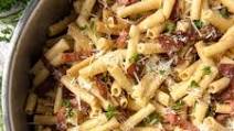 Ziti Carbonara with Salami Ziti Carbonara with Salami