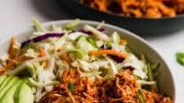 Slow Cooker Shredded BBQ Chicken Bowls Slow Cooker Shredded BBQ Chicken Bowls