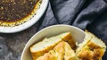 Homemade focaccia with Italian dipping oil Homemade focaccia with Italian dipping oil