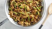 Green Bean and Beef Pasta Supper Green Bean and Beef Pasta Supper