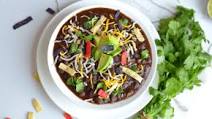 Spicy black bean soup Spicy black bean soup