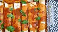 SNAP Challenge: Creamy Chicken and Black Bean Enchiladas SNAP Challenge: Creamy Chicken and Black Bean Enchiladas