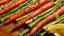 Grilled Asparagus & Honey-Glazed Carrots Grilled Asparagus & Honey-Glazed Carrots