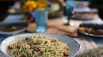 Homemade Pici Pasta with Carbonara Sauce Homemade Pici Pasta with Carbonara Sauce