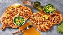 Tostadas au bœuf & cheddar avec une salade de mâche Tostadas au bœuf & cheddar avec une salade de mâche