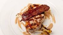 Barbecued pork chop with apple and endive Barbecued pork chop with apple and endive
