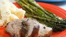 Pork Tenderloin w/ Roasted Asparagus & Mashed Potatoes Pork Tenderloin w/ Roasted Asparagus & Mashed Potatoes