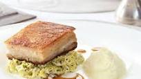 Crisp cider-braised pork belly Crisp cider-braised pork belly