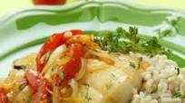 Roasted Cod, Tomatoes, Orange & Onions Roasted Cod, Tomatoes, Orange & Onions