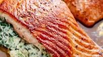 Creamy Spinach Stuffed Salmon Creamy Spinach Stuffed Salmon