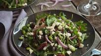 Mediterranean edamame tossed salad with feta Mediterranean edamame tossed salad with feta