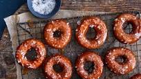 Apple Butter Doughnuts with Salted-Caramel Glaze Apple Butter Doughnuts with Salted-Caramel Glaze