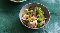 Hand-cut noodles with mustard greens, vinegar and chilli Hand-cut noodles with mustard greens, vinegar and chilli