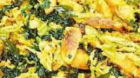 Savoy Cabbage, Black Kale and Potato Subji Savoy Cabbage, Black Kale and Potato Subji