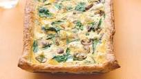 Mushroom and spinach quiche Mushroom and spinach quiche